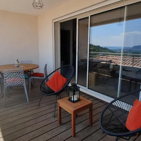 Tres Belle Vue Et Piscine Chauffee - Baccalocation Apartment