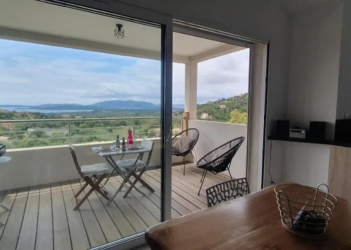 Tres Belle Vue Et Piscine Chauffee - Baccalocation Apartament